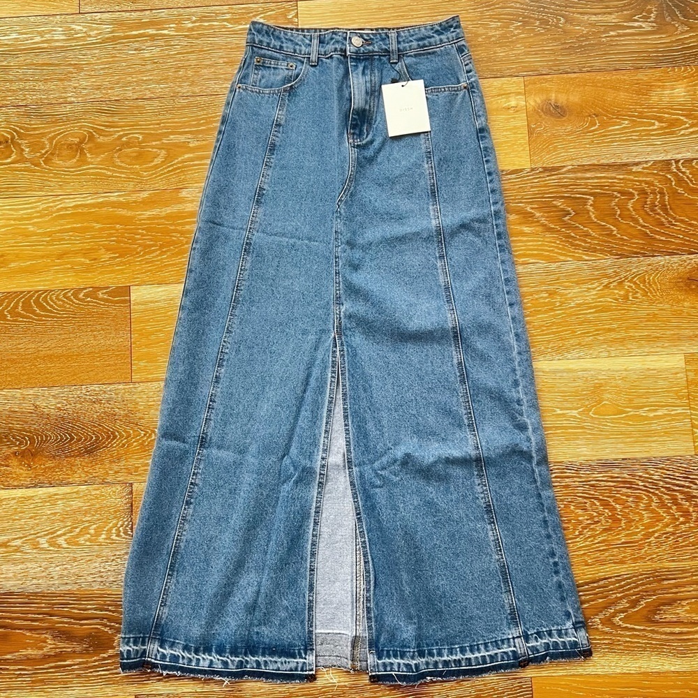 DISSH LENNON VINTAGE BLUE DENIM MAXI sz.US-4 - Picture 10 of 11